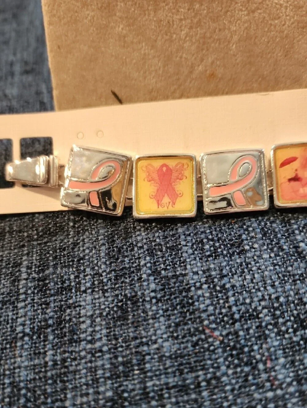 Pink Ribbon Breast Cancer Awareness Bracelet